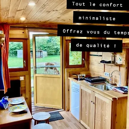 Baie Normandie Tiny House Isolee , Chauffee, 40min Mt St Michel 30min Draps Serviettes *